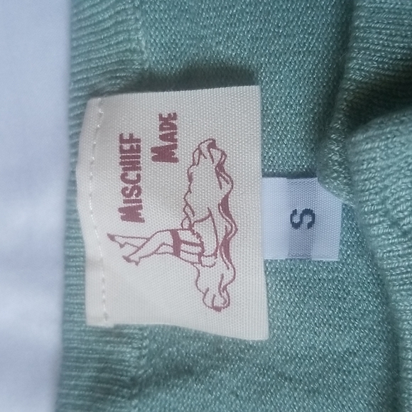 Women's Green Vintage Spider Web Cardigan size Small - Picture 6 of 10